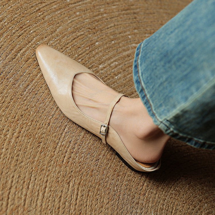 Talia Genuine Leather Mules