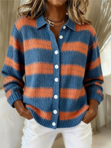 Livia | Striped Knitted Cardigan for Women