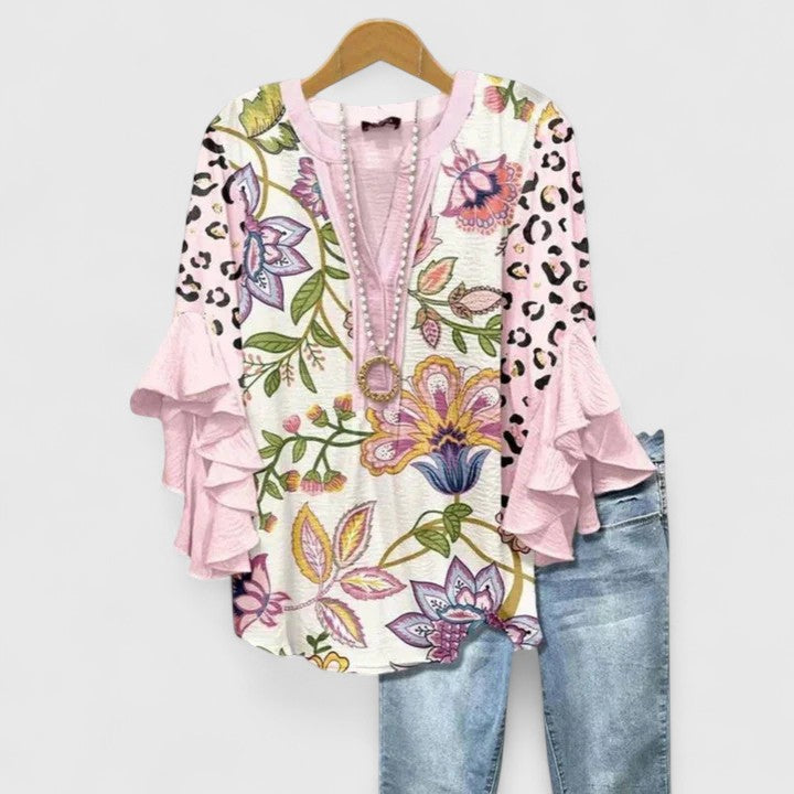 AURELIA™ | Ruffle Sleeve Statement Blouse
