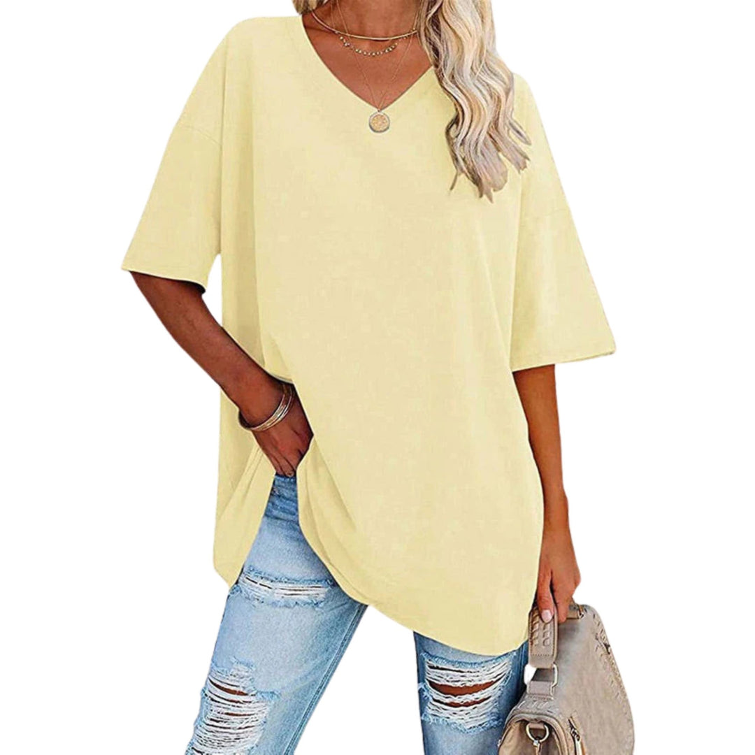 Karen | Casual Loose V-neck T-shirt