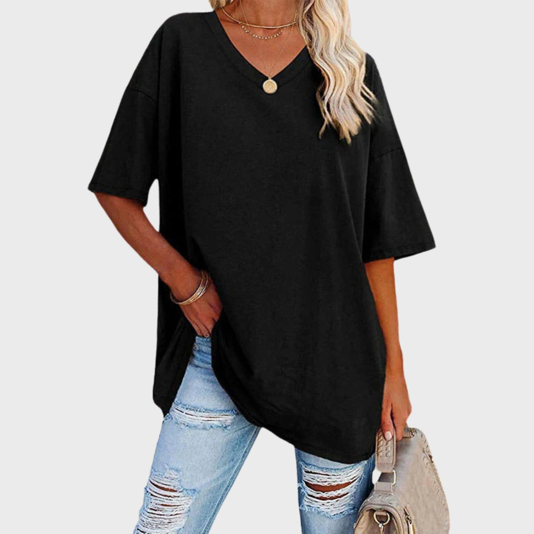 Karen | Casual Loose V-neck T-shirt