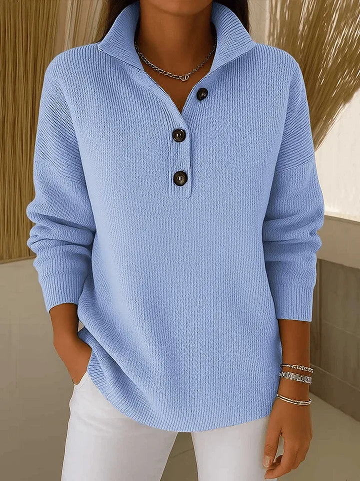 V-Neck Polo Jumper for Women