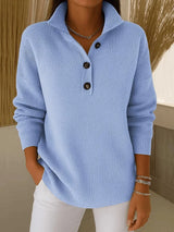 V-Neck Polo Jumper for Women