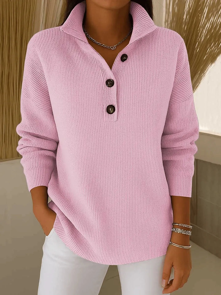 V-Neck Polo Jumper for Women