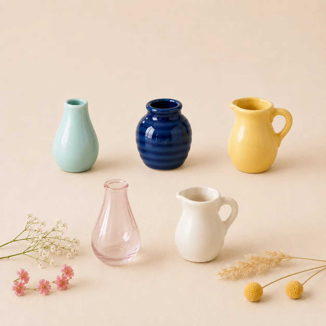 Roselle | Mini Vase Ceramic Magnets