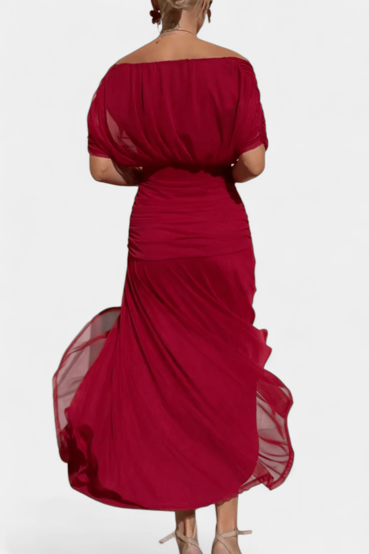 Florendra | Long Floral V Neck Dress