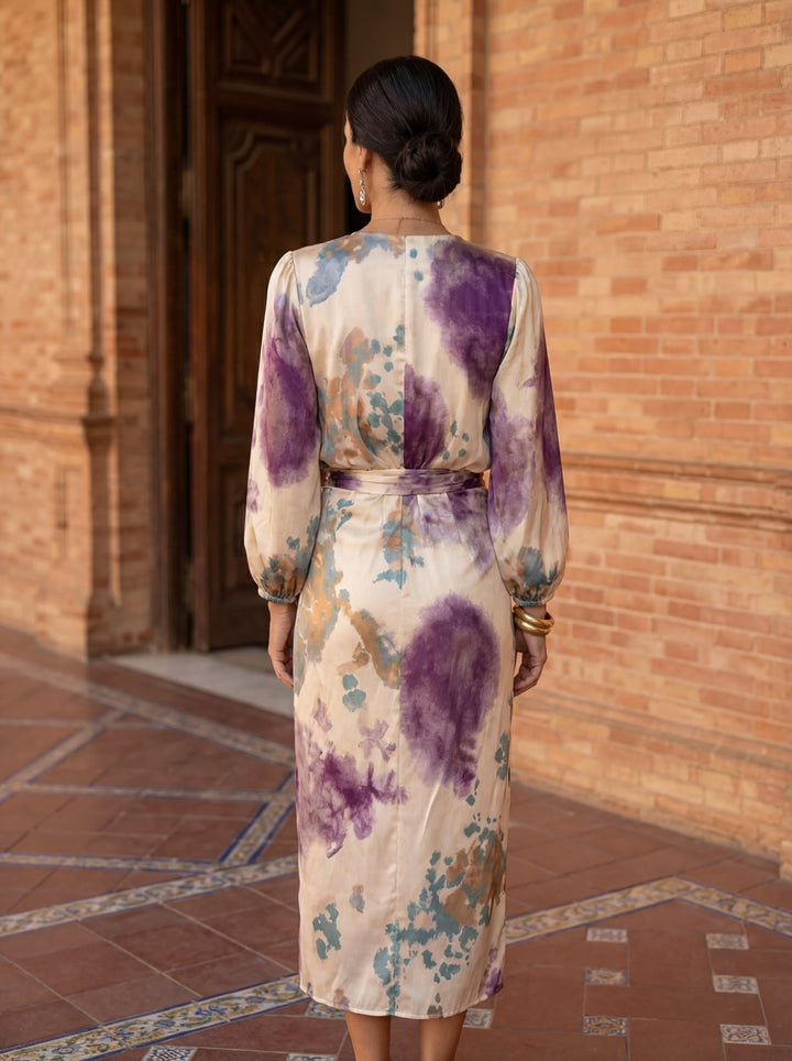 VALERIA - ELEGANT V-NECK DRESS