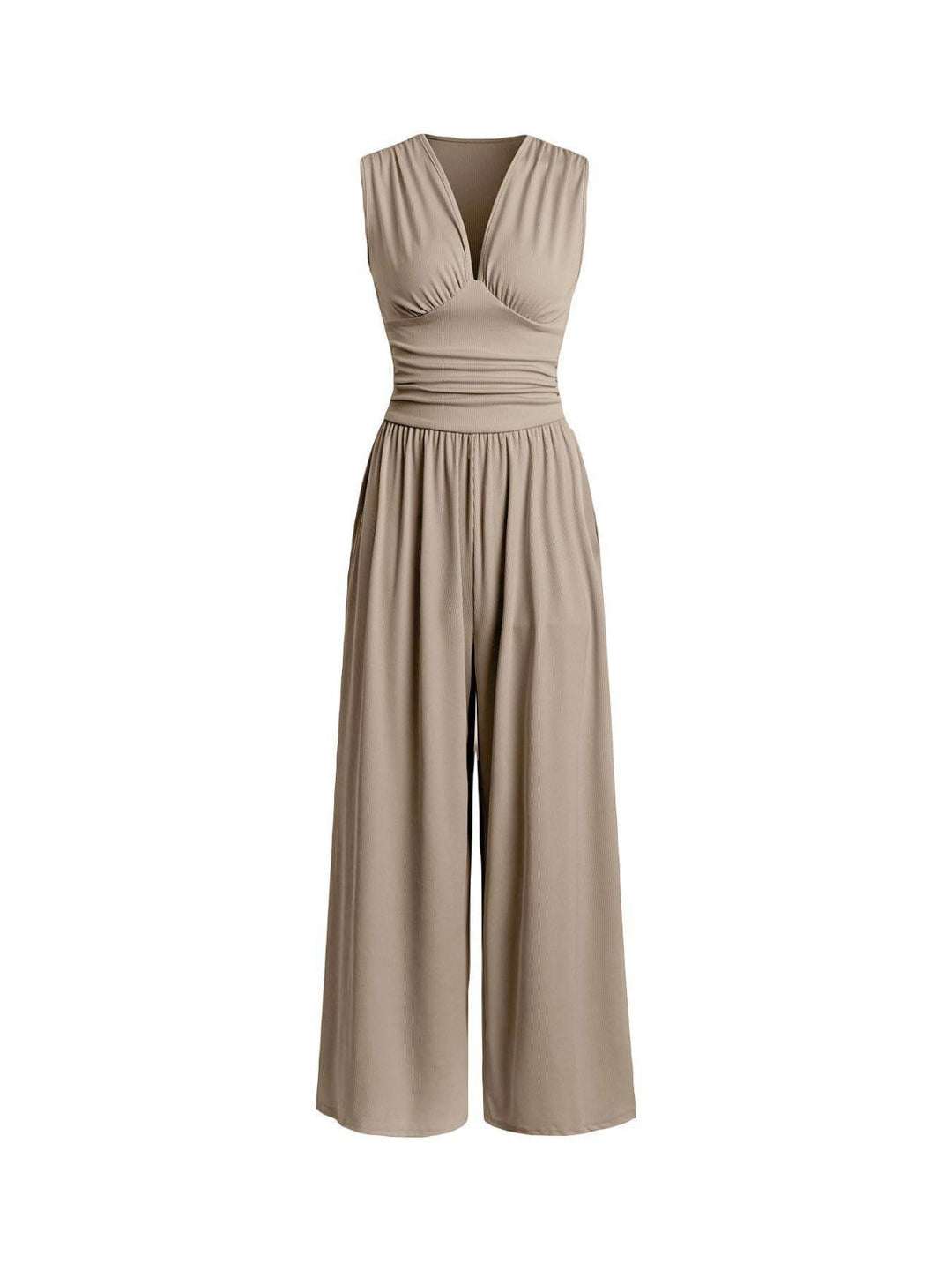 CHARITY™ – Chic Sleeveless Wide-Leg Jumpsuit