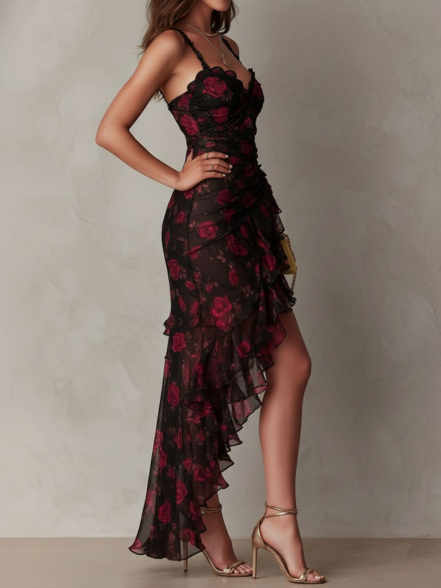 BELLTHORNE | FLORAL RUFFLE DRESS FOR WOMEN