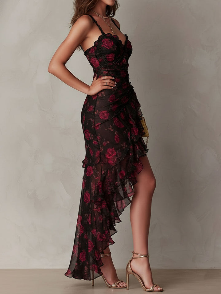 BELLTHORNE | FLORAL RUFFLE DRESS FOR WOMEN