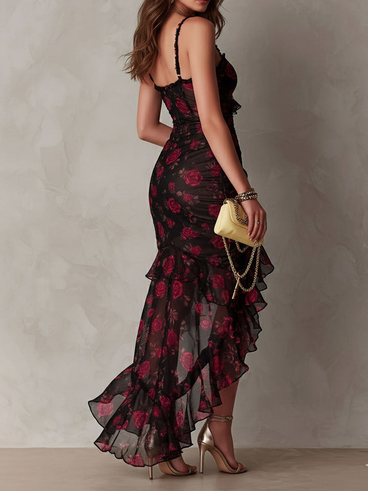 BELLTHORNE | FLORAL RUFFLE DRESS FOR WOMEN