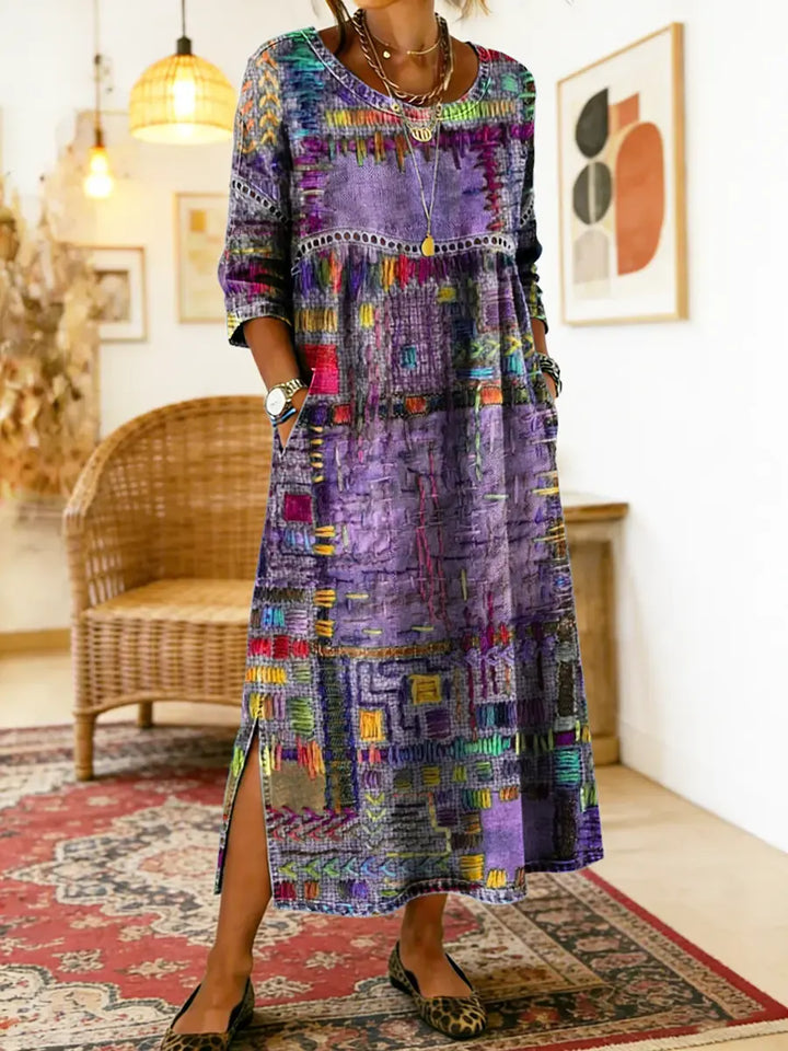 Manuela | Denim Patchwork Dress