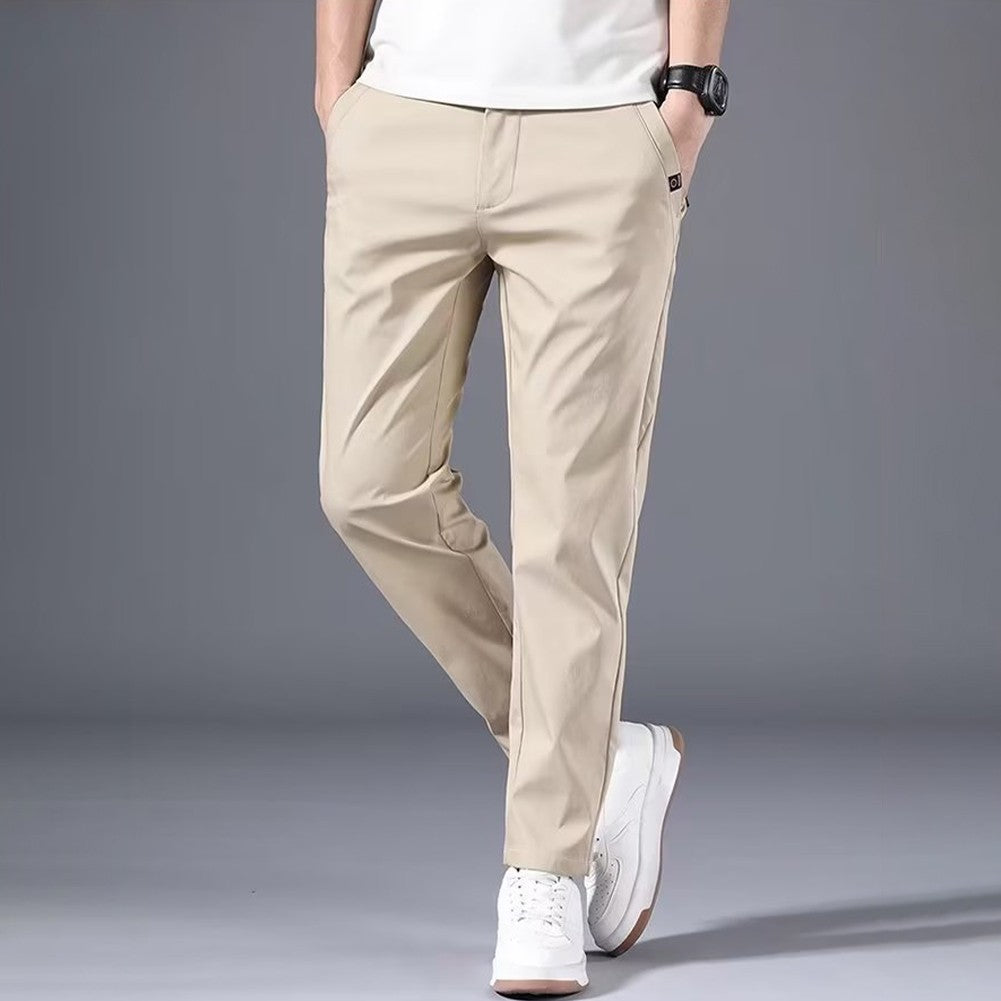 Men's Slim Chino Pants | Cropped, Flat Front
