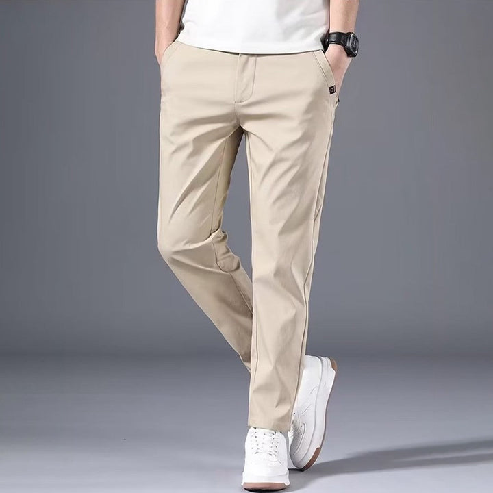 Men's Slim Chino Pants | Cropped, Flat Front