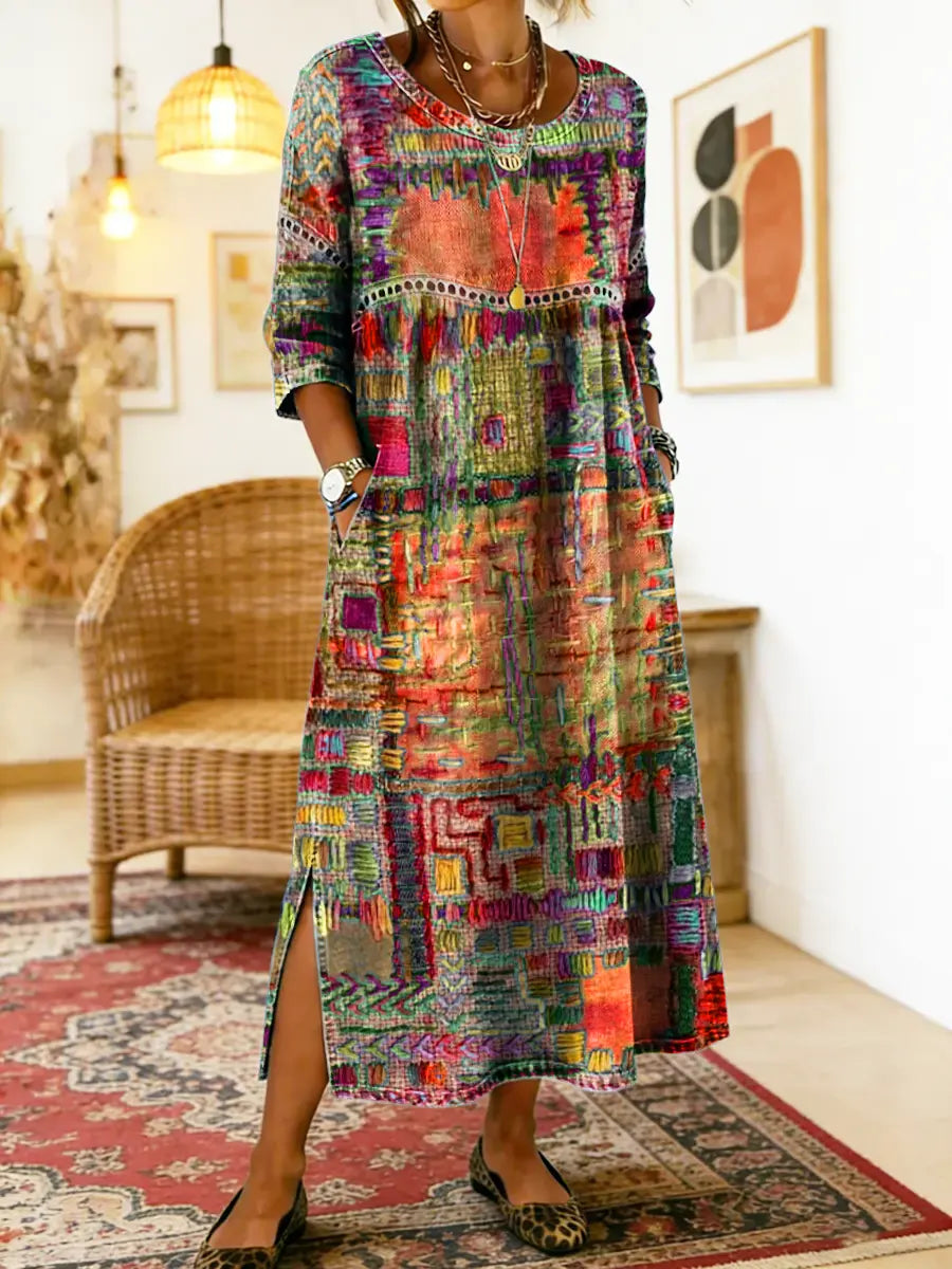 Manuela | Denim Patchwork Dress