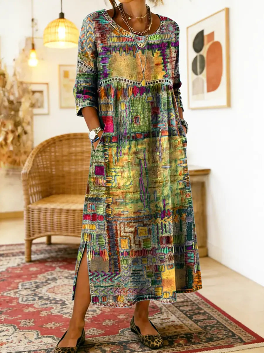 Manuela | Denim Patchwork Dress