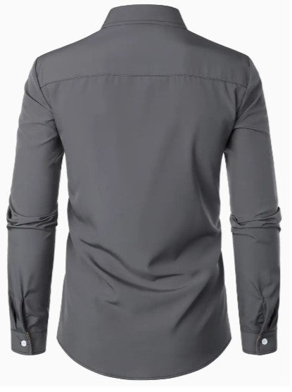 Men's Designer Dress Shirt | Contrast Trim, Long Sleeve