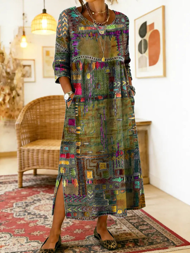 Manuela | Denim Patchwork Dress