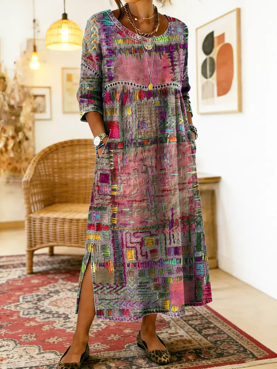 Manuela | Denim Patchwork Dress