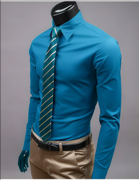 Men's Slim Formal Shirt | Tight Fit, Long Sleeve