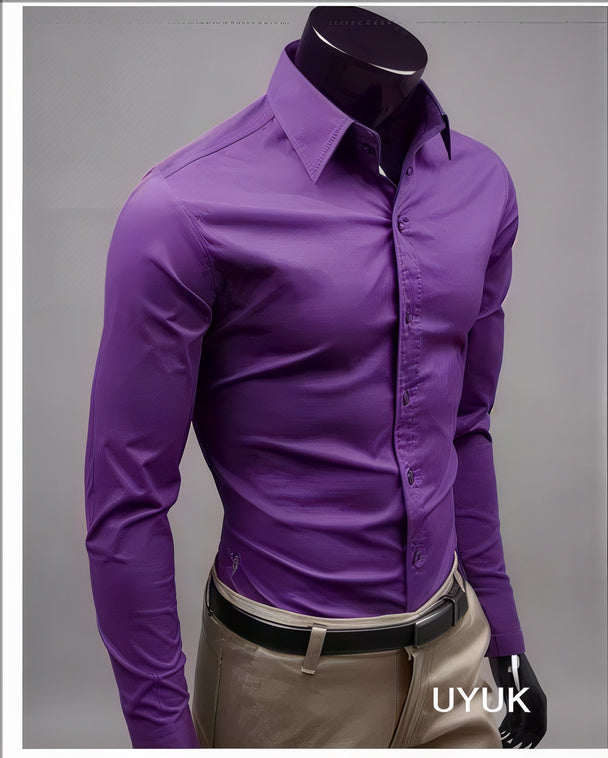Men's Slim Formal Shirt | Tight Fit, Long Sleeve