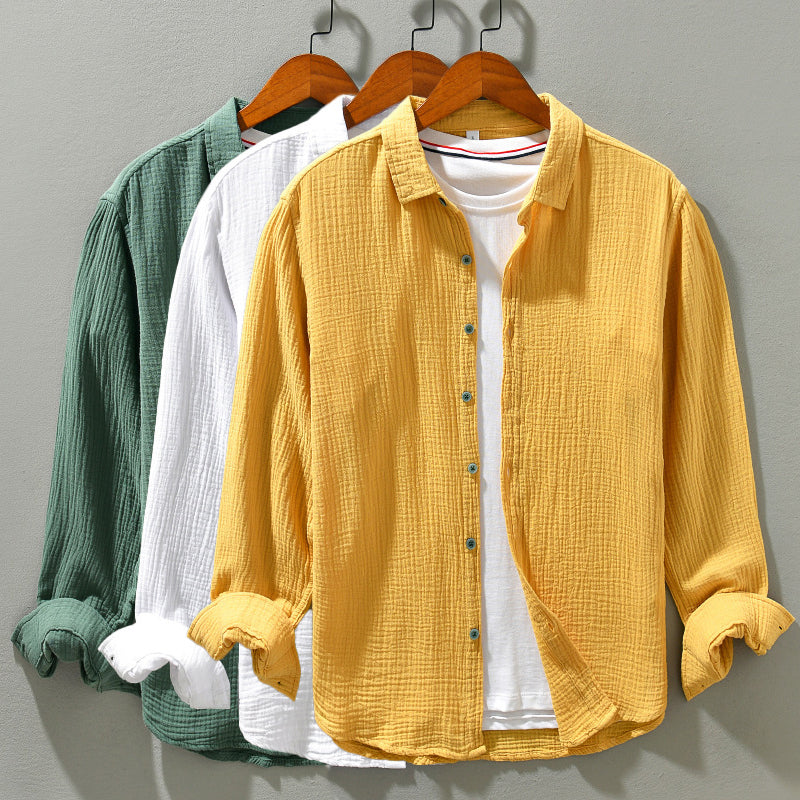 Men Casual Summer Shirt | Long Sleeve, Oversized