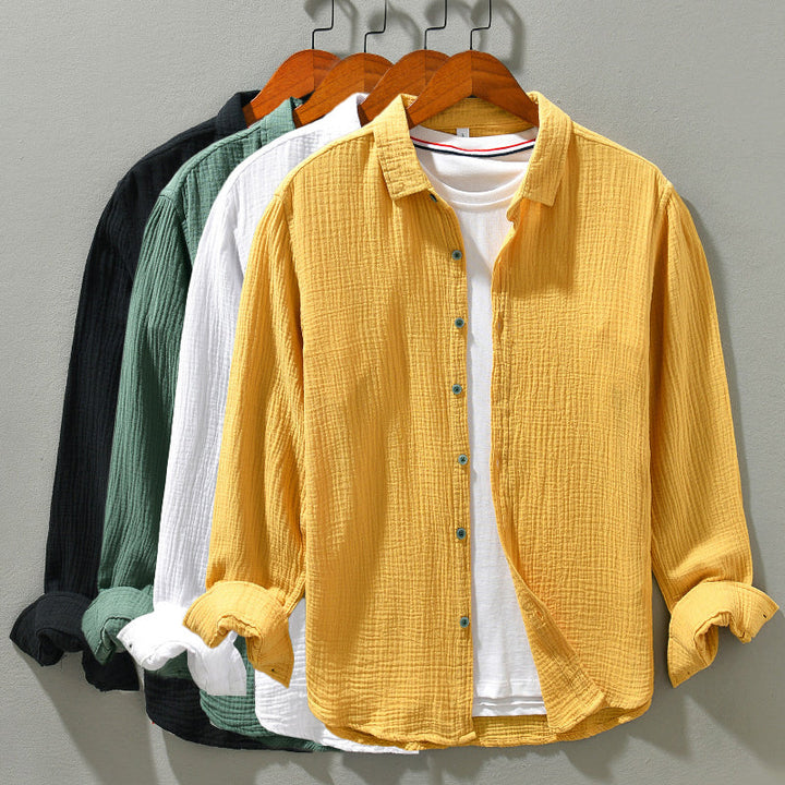 Men Casual Summer Shirt | Long Sleeve, Oversized