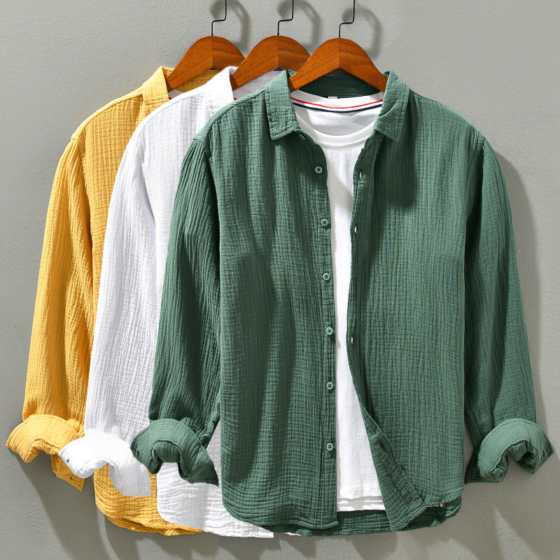 Men Casual Summer Shirt | Long Sleeve, Oversized