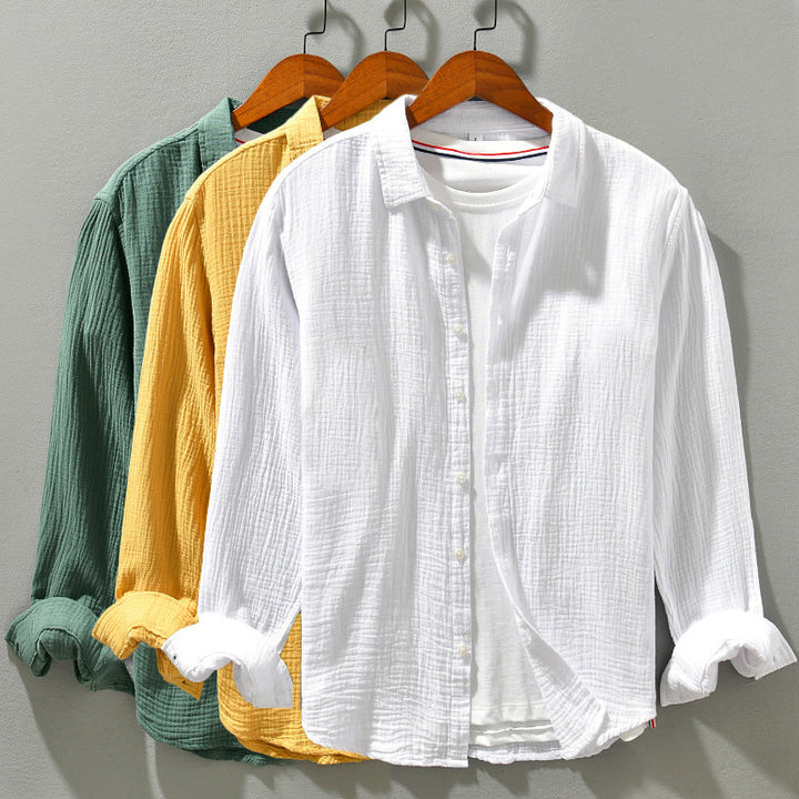 Men Casual Summer Shirt | Long Sleeve, Oversized