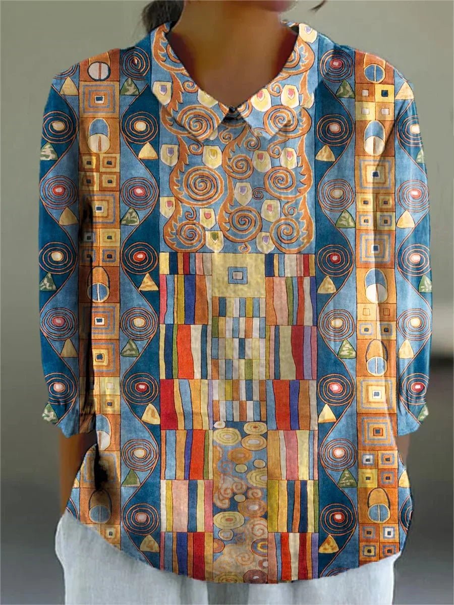 Paula Artistic Mosaic Blouse