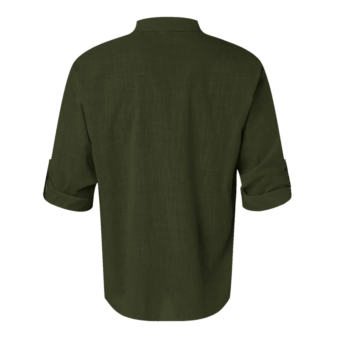 Men's Casual Summer Shirt | Henley, Long Sleeve