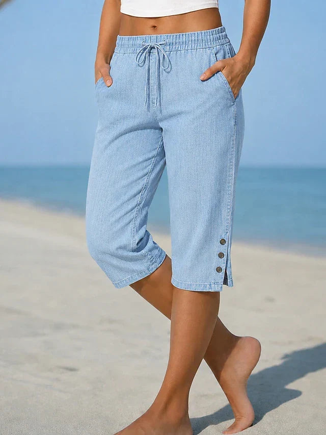 Delphia | Calf-Length Capri Trousers