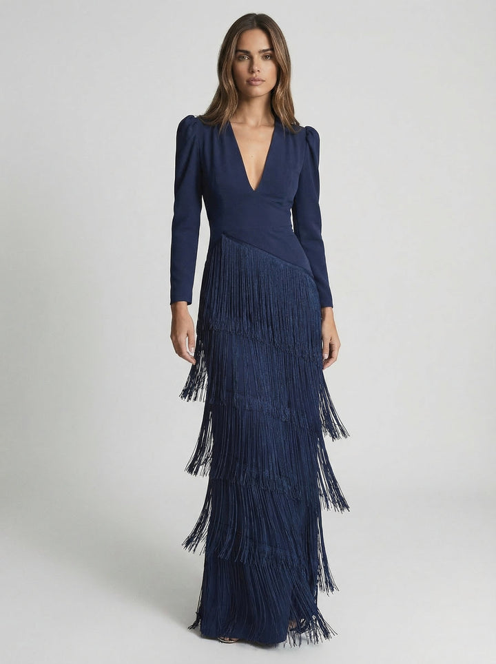 Sage | Fringe Dress