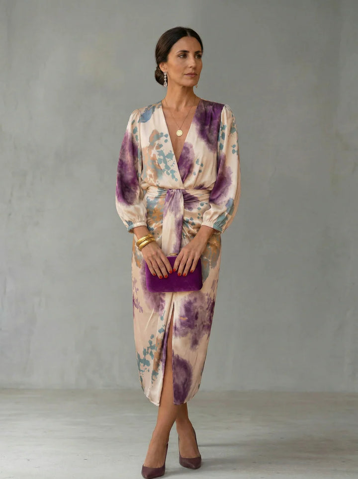 VALERIA - ELEGANT V-NECK DRESS