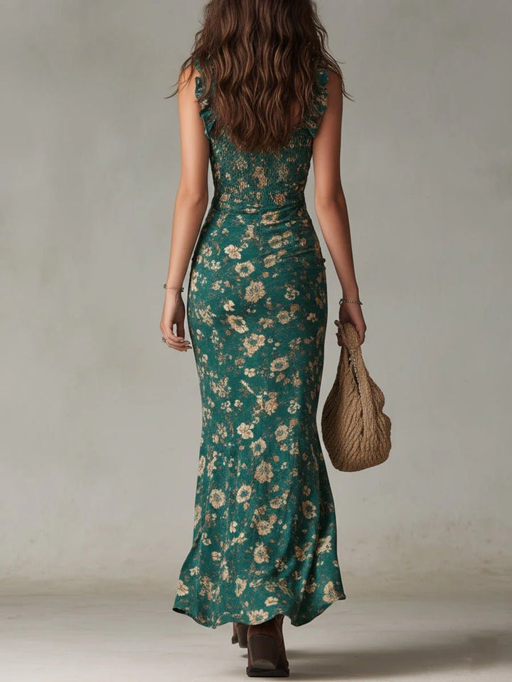 ZARA | Retro Asymmetrical Boho Maxi Dress