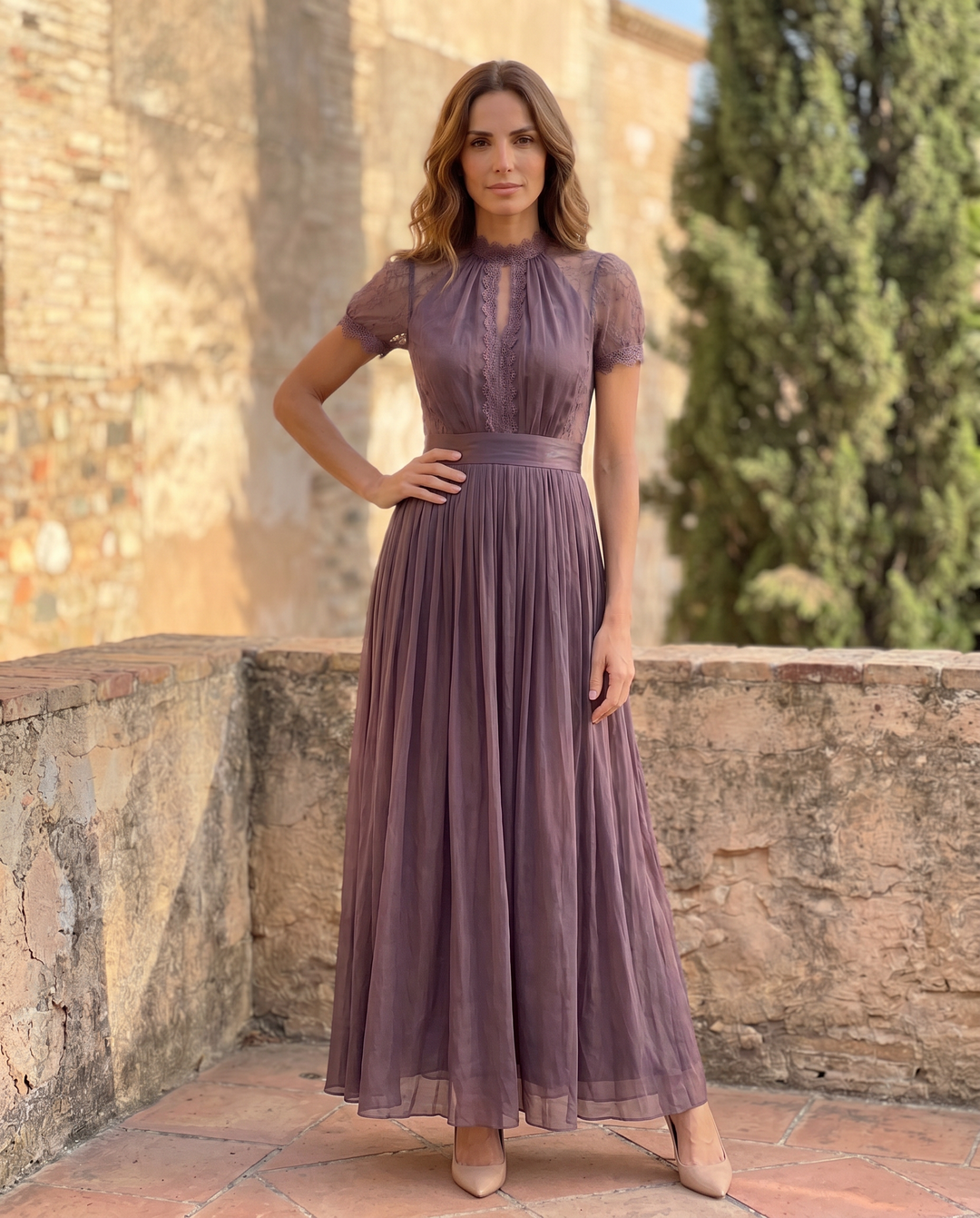 Flavia | Long purple dress