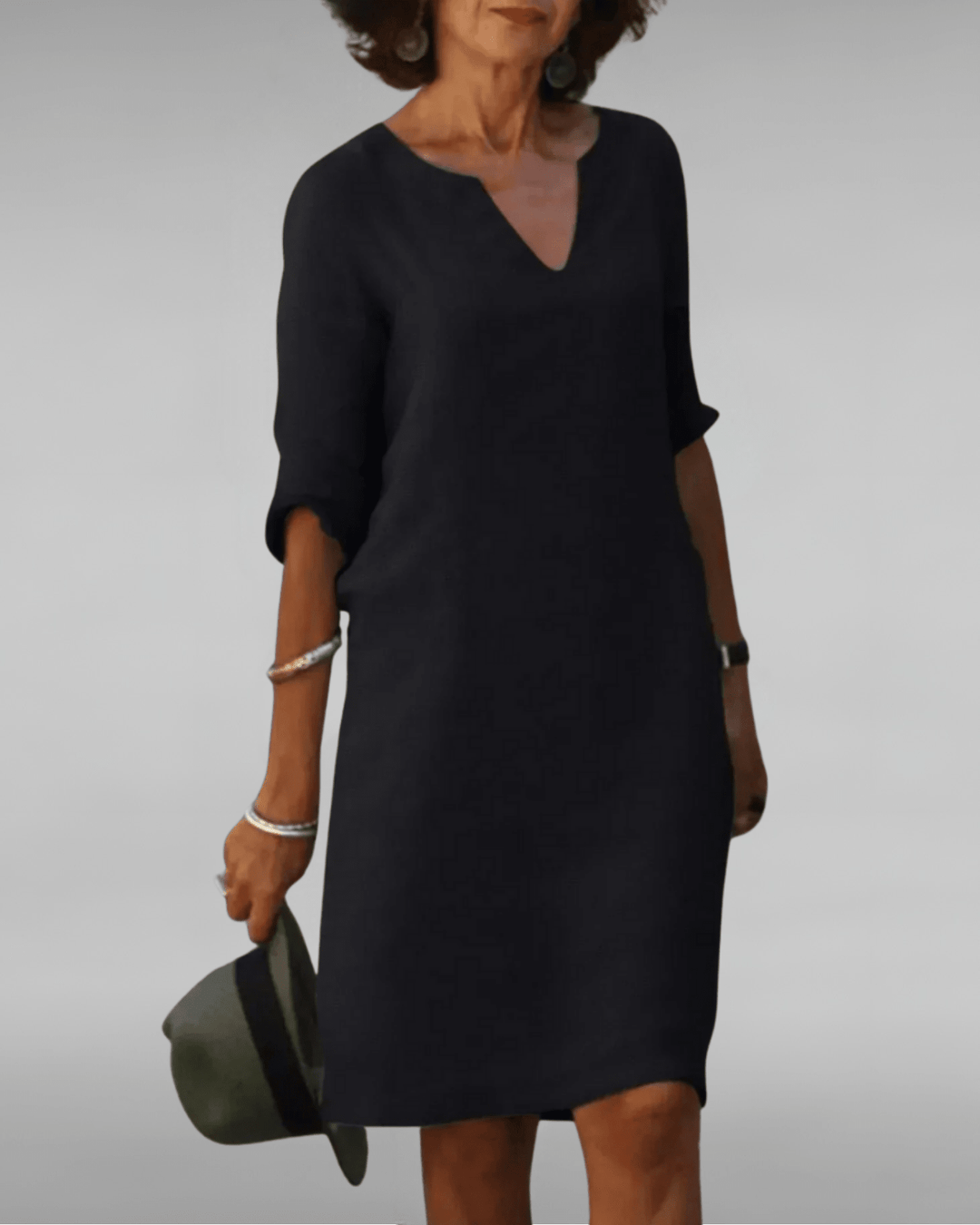 Lynda | Timeless V-Neck Dress