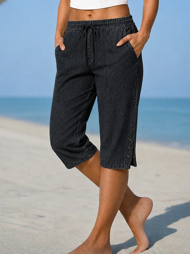 Delphia | Calf-Length Capri Trousers