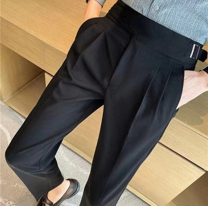 Men's Wide Leg Trousers | Work, Pleated
