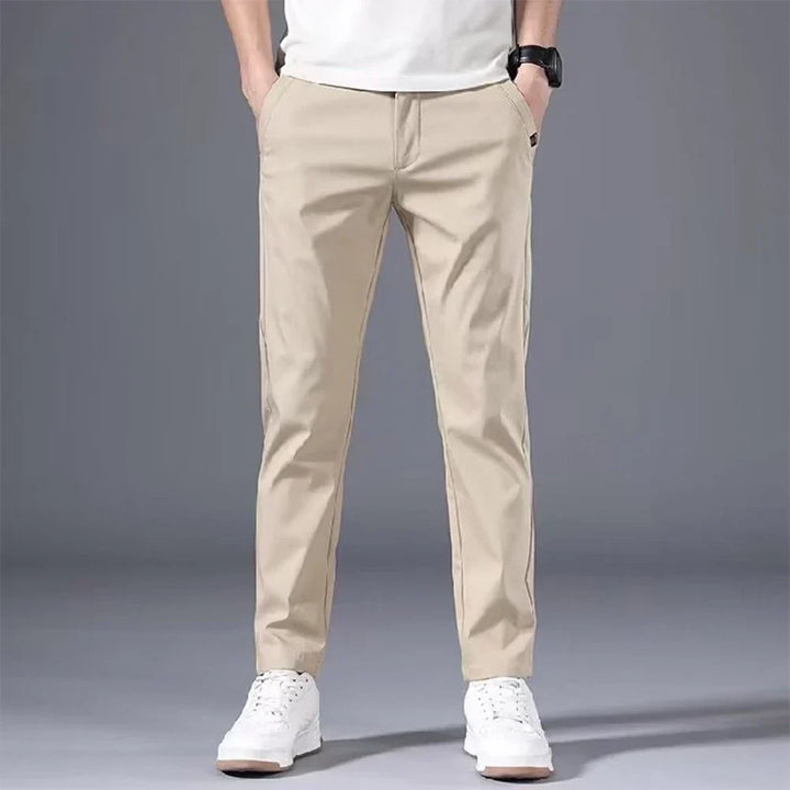 Men's Slim Chino Pants | Cropped, Flat Front