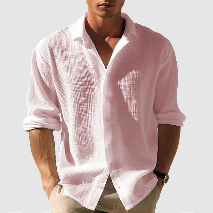 Men's Summer Casual Shirt | Lightweight, Long Sleeve