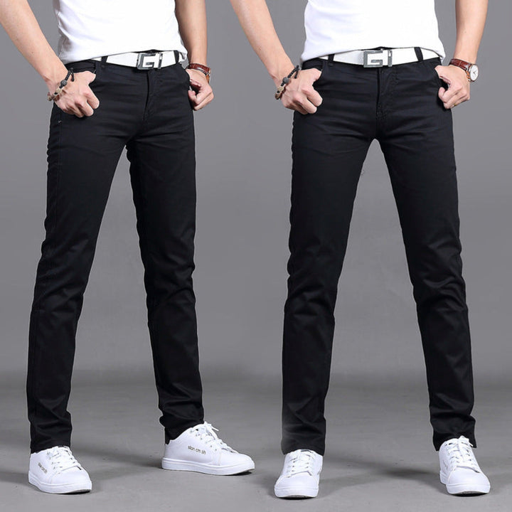 Men's Casual Chino Pants | Slim Fit, Black Stretch