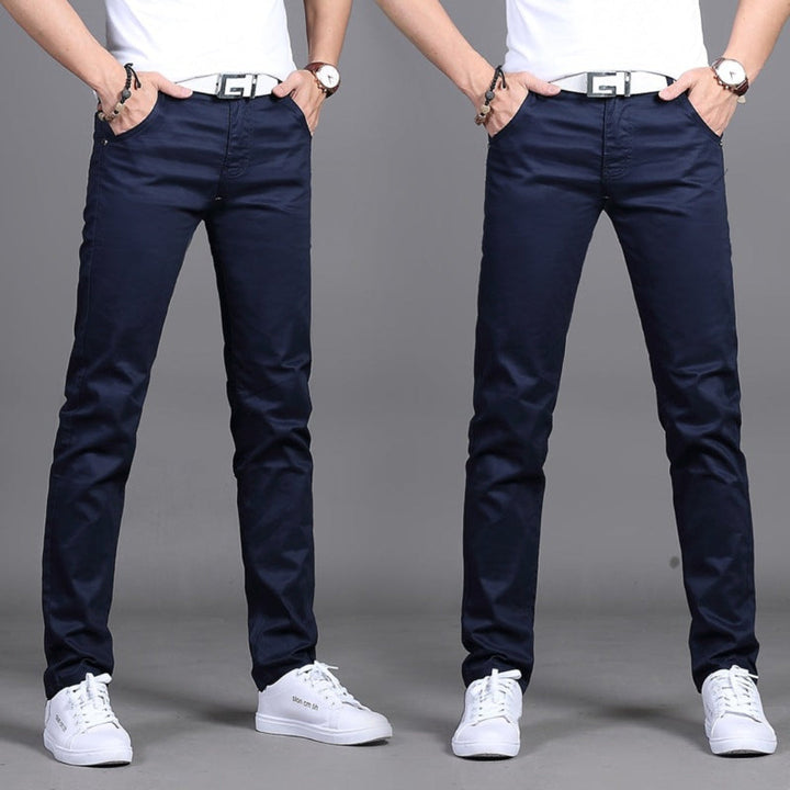 Men's Casual Chino Pants | Slim Fit, Black Stretch