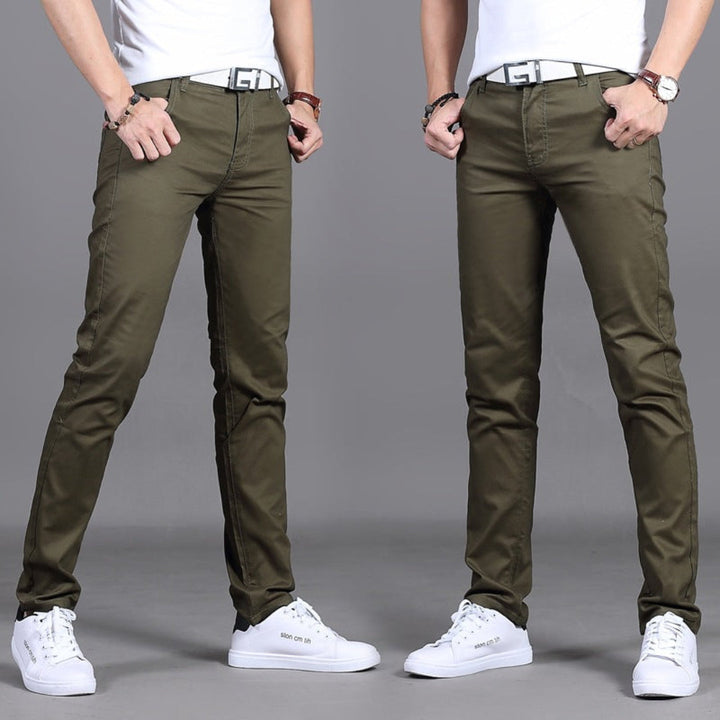 Men's Casual Chino Pants | Slim Fit, Black Stretch