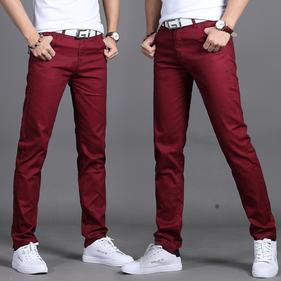Men's Casual Chino Pants | Slim Fit, Black Stretch