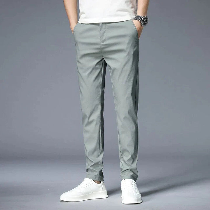 Men's Slim Chino Pants | Cropped, Flat Front