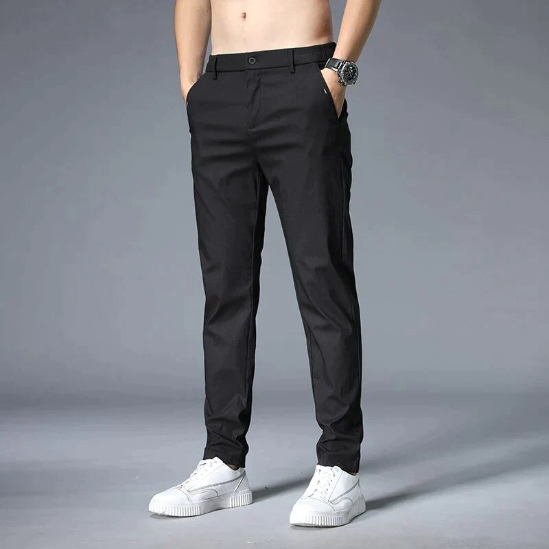 Men's Slim Chino Pants | Cropped, Flat Front