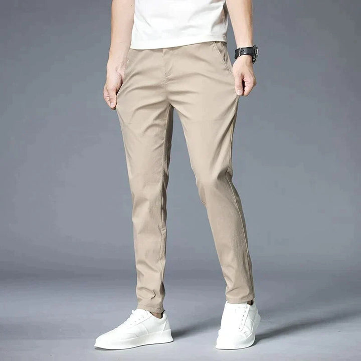 Men's Slim Chino Pants | Cropped, Flat Front