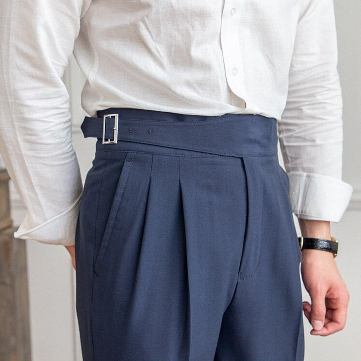 Men's Wide Leg Trousers | Work, Pleated