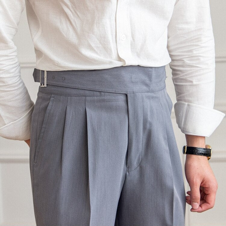 Men's Wide Leg Trousers | Work, Pleated